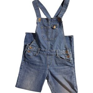 Jordache Denim Overalls Girls 10/12 Light Wash Stretch Bib Overalls 90s Y2K